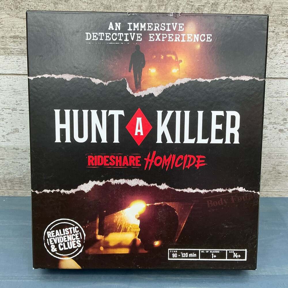 Hunt A Killer Rideshare Homicide Immersive Detective Experience Board Game AS IS